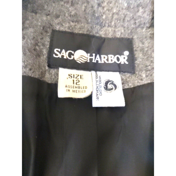 Sag Harbor Women's Wool Blazer Gray Size 12 Business Career - Picture 5 of 9